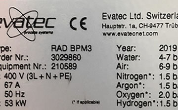 EVATEC RAD BPM3 PVD薄膜沉積設(shè)備